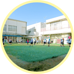 隣接する幼稚園で実習可能